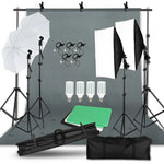 Load image into Gallery viewer, Photography Studio Softbox Lighting Kit with Background Frame
