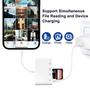 4 in 1 USB Card Reader for iPhone | Rubyframe