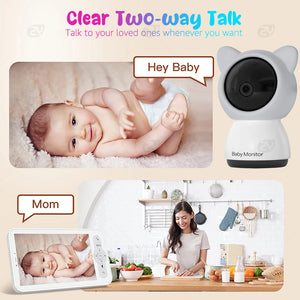 WiFi Baby Monitor with App, 4X Zoom & Night Vision