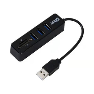 Card Reader Adapter USB Hub Combo 3-Port Splitter & SD TF