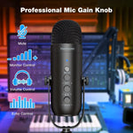 Load image into Gallery viewer, Professional USB Podcast Microphone Studio Kit with Boom Arm
