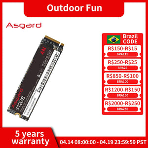 Asgard M.2 SSD - 512GB, 1TB, 2TB PCIe NVMe Solid State Drive