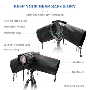 JJC Camera Rain Cover Nylon Coat with Open Window