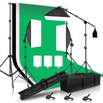 Load image into Gallery viewer, Photography Studio Softbox Lighting Kit with Background Frame
