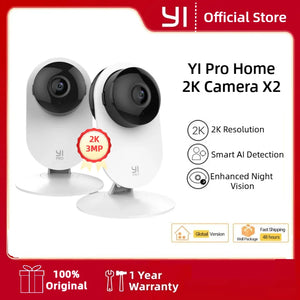 YI 2K Home Security Camera System - Night Vision 2/4 Pack