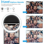 Load image into Gallery viewer, USB Charge LED Selfie Ring Light for Phones
