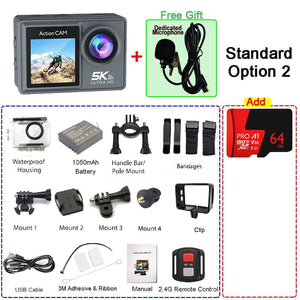 5K 60FPS Action Camera with Dual IPS LCD & EIS