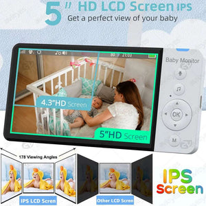 5.0 Inch Electronic Baby Monitor - Wireless Babysitter