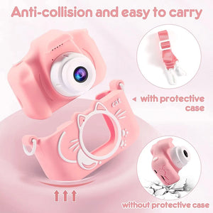 Kids Camera Toys HD Cartoon Digital Mini SLR Camera