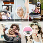 Load image into Gallery viewer, USB Charge LED Selfie Ring Light for Phones
