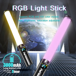 Tripod Stand RGB Light Stick Wand