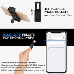 Phone Tripod Professional Stand with Remote