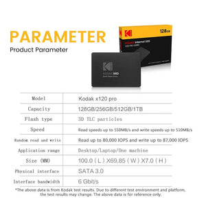 Kodak X120 PRO SSD Drive HDD 2.5 120GB-1TB SATA Disk