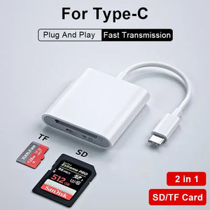 4 in 1 USB Card Reader for iPhone | Rubyframe