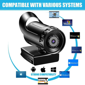 Auto Focus Webcam Full HD 1080P