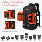 Load image into Gallery viewer, Professional Digital SLR Camera Backpack with Rain Cover
