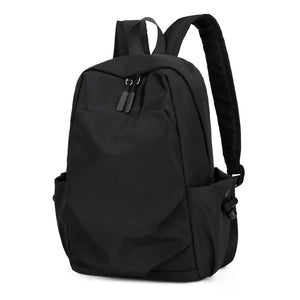 Mini Men's Fashion Backpack - Black Canvas Bag