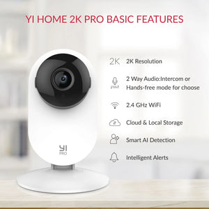 YI 2K Home Security Camera System - Night Vision 2/4 Pack