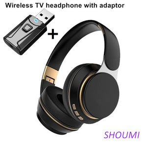 Wireless TV Headphones Bluetooth 5.0 Foldable Headset