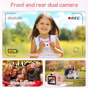 Kids Camera Toys HD Cartoon Digital Mini SLR Camera