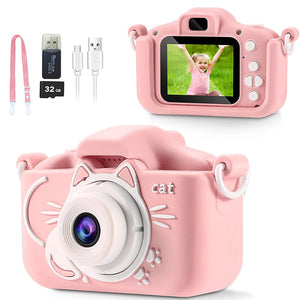 Kids Camera Toys HD Cartoon Digital Mini SLR Camera