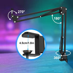 Load image into Gallery viewer, Professional USB Podcast Microphone Studio Kit with Boom Arm
