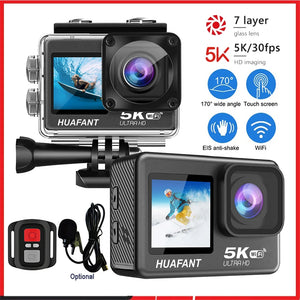 Action Camera 5K - 4K60FPS Touch LCD 48MP