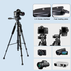 55” Travel Camera Tripod Aluminum Stand for DSLR/SLR