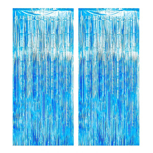 2Pcs 2m Tinsel Curtain Party Background Decor