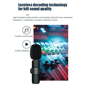 Microphone Omnidirectional Condenser Mic Wireless Lavalier