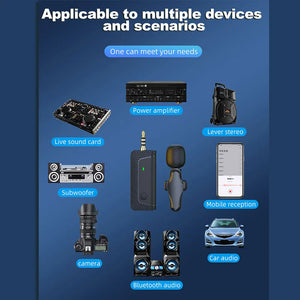 Lavalier Bluetooth Microphone Professional Wireless